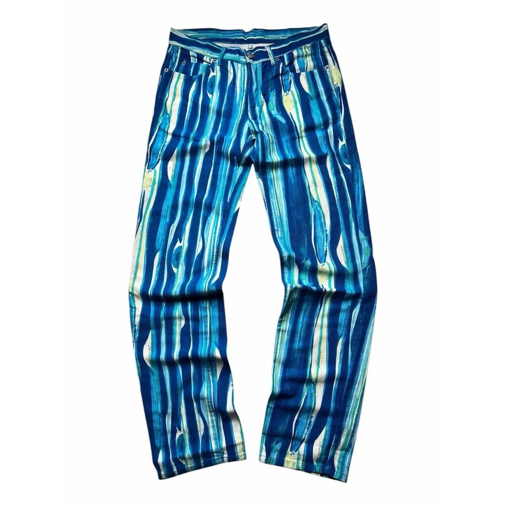 Gucci Archive S/S 96 Gucci by Tom Ford Watercolor Trousers Women’s Sz 44 Pant